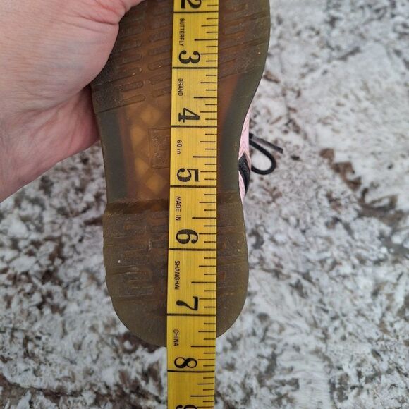 Dr. Martens Pink patent Leather Ankle Boots 1460  size 10 Zip Lace - Picture 8 of 9